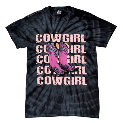 Cowgirl Boots Tie-Dye T-Shirt