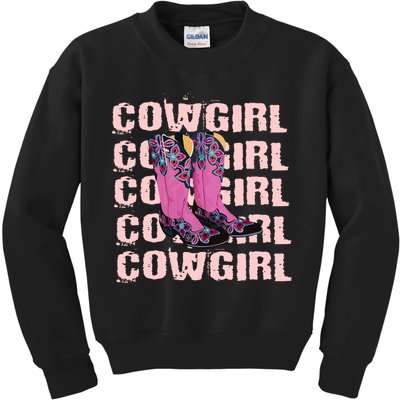 Cowgirl Boots Kids Sweatshirt