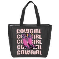 Cowgirl Boots Zip Tote Bag