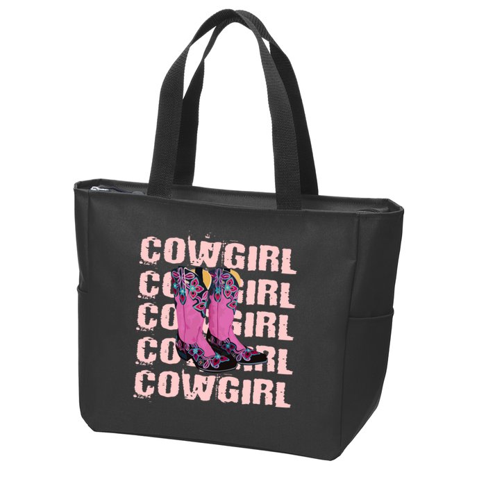Cowgirl Boots Zip Tote Bag