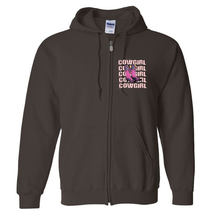 Cowgirl Boots Full Zip Hoodie