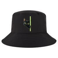 Cute Black Cat Peeking Curious Kitten 1 Cool Comfort Performance Bucket Hat
