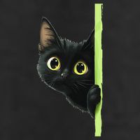 Cute Black Cat Peeking Curious Kitten 1 15oz Campfire Ceramic Mug