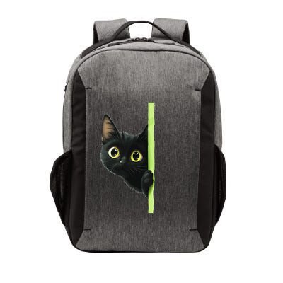 Cute Black Cat Peeking Curious Kitten 1 Vector Backpack