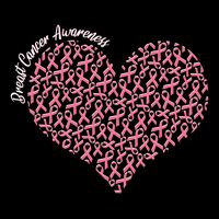 Cute Breast Cancer Awareness Ribbon Pattern Heart Backpack