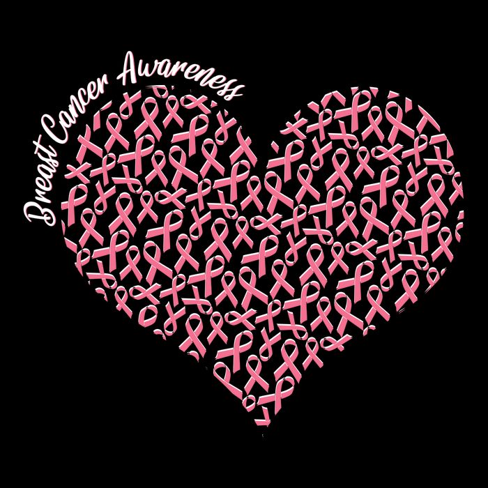 Cute Breast Cancer Awareness Ribbon Pattern Heart Backpack
