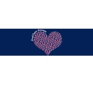 Cute Breast Cancer Awareness Ribbon Pattern Heart Bumper Sticker