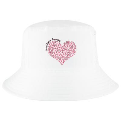 Cute Breast Cancer Awareness Ribbon Pattern Heart Cool Comfort Performance Bucket Hat