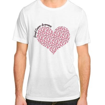 Cute Breast Cancer Awareness Ribbon Pattern Heart Adult ChromaSoft Performance T-Shirt