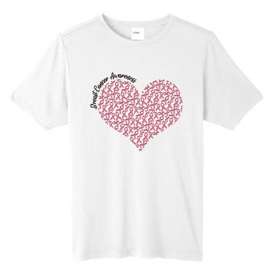 Cute Breast Cancer Awareness Ribbon Pattern Heart Tall Fusion ChromaSoft Performance T-Shirt