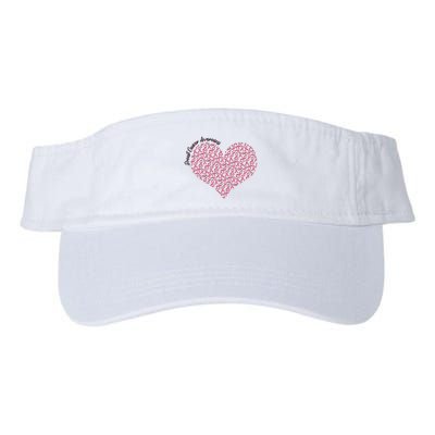Cute Breast Cancer Awareness Ribbon Pattern Heart Visor