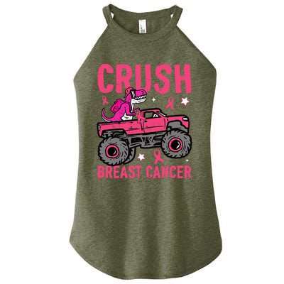 Crush Breast Cancer Awareness Monster Truck Women's Perfect Tri Rocker Tank