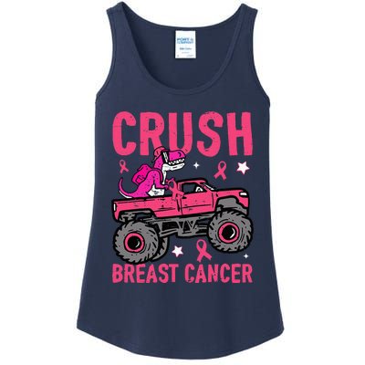 Crush Breast Cancer Awareness Monster Truck Ladies Essential Tank