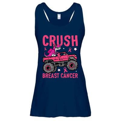 Crush Breast Cancer Awareness Monster Truck Ladies Essential Flowy Tank