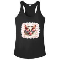 Cute Black Cat Funny Meowy Christmas Light Xmas Holiday Ladies PosiCharge Competitor Racerback Tank