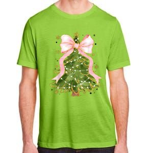 Coquette Bow Christmas Tree Xmas Holiday Girly Outfit Women Adult ChromaSoft Performance T-Shirt