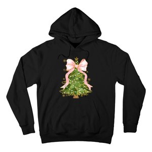 Coquette Bow Christmas Tree Xmas Holiday Girly Outfit Women Hoodie