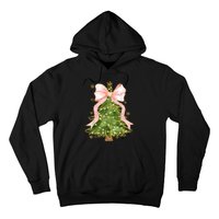 Coquette Bow Christmas Tree Xmas Holiday Girly Outfit Women Hoodie