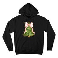 Coquette Bow Christmas Tree Xmas Holiday Girly Outfit Women Tall Hoodie