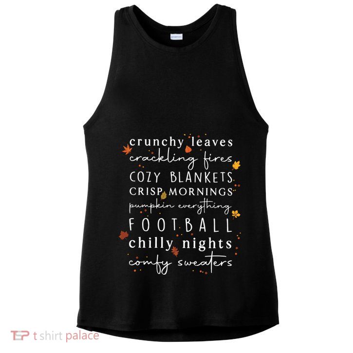 Cozy Blankets Crunchy Leaves Crackling Fires Football Ladies PosiCharge Tri-Blend Wicking Tank