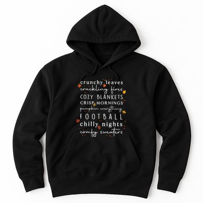Cozy Blankets Crunchy Leaves Crackling Fires Football Hoodie