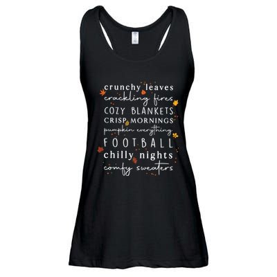 Cozy Blankets Crunchy Leaves Crackling Fires Football Ladies Essential Flowy Tank