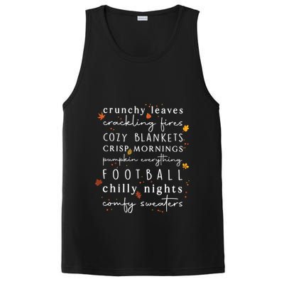 Cozy Blankets Crunchy Leaves Crackling Fires Football PosiCharge Competitor Tank