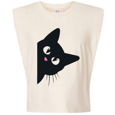 Cute Black Cat Halloween Costume Kitten Adult Garment-Dyed Women's Muscle Tee