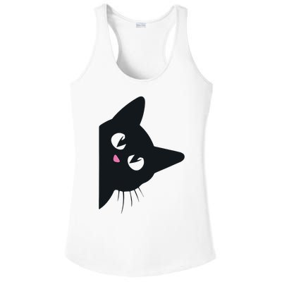 Cute Black Cat Halloween Costume Kitten Adult Ladies PosiCharge Competitor Racerback Tank