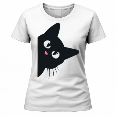 Cute Black Cat Halloween Costume Kitten Adult Women's T-Shirt