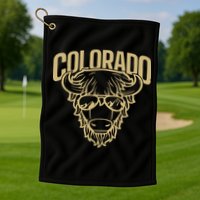 Cool Buffalo Colorado Boulder Game Day Golf Towel