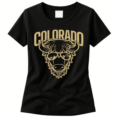 Cool Buffalo Colorado Boulder Game Day Womens T-Shirt