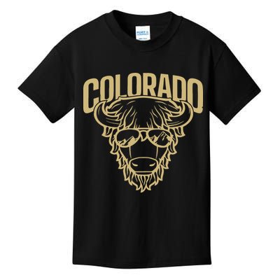 Cool Buffalo Colorado Boulder Game Day Kids T-Shirt