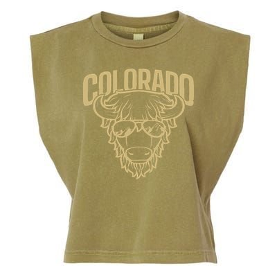Cool Buffalo Colorado Boulder Game Day Garment-Dyed Women's Muscle Tee