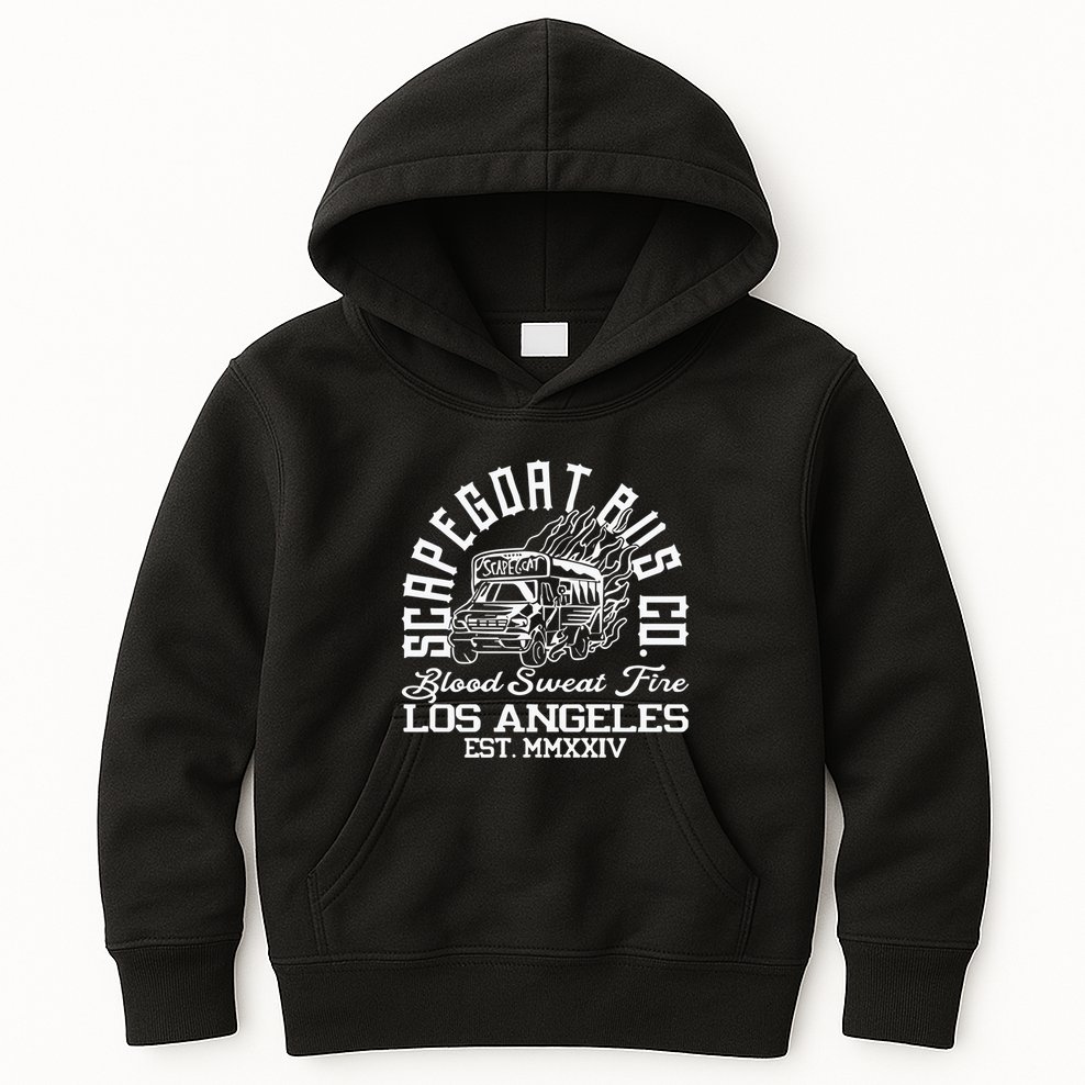 Capegoat Bus Co. Ringer Kids Hoodie