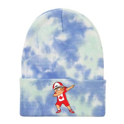 Canadian Boy Canada Kids Patriotism Roots Heritage Tie Dye 12in Knit Beanie