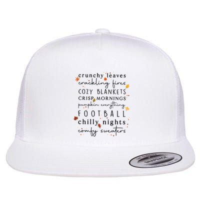 Cozy Blankets Crunchy Leaves Crackling Fires Football Flatbill Hat