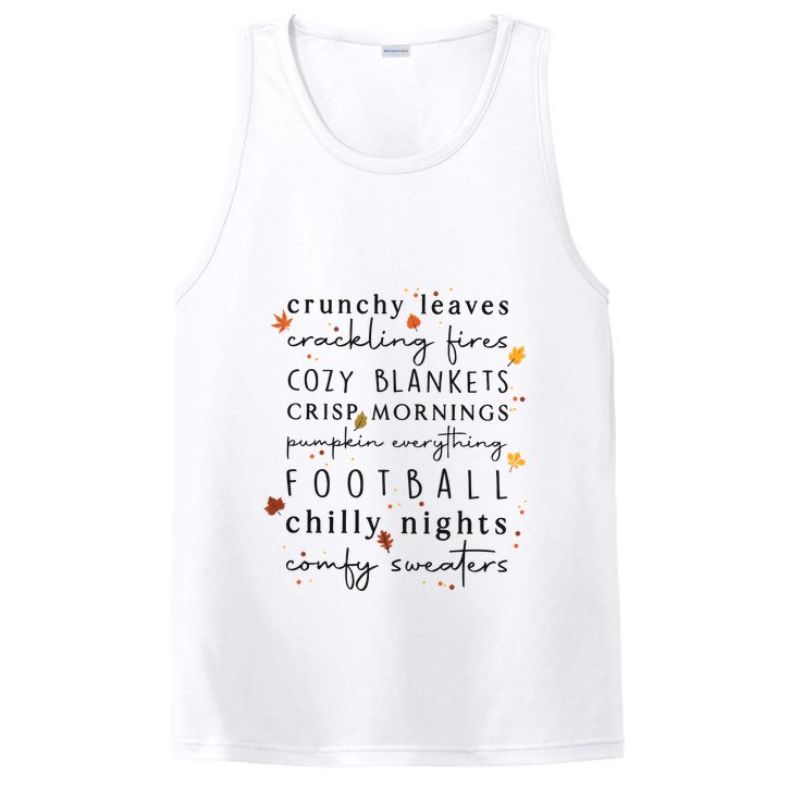 Cozy Blankets Crunchy Leaves Crackling Fires Football PosiCharge Competitor Tank