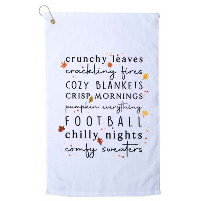 Cozy Blankets Crunchy Leaves Crackling Fires Football Golf Towel