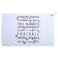 Cozy Blankets Crunchy Leaves Crackling Fires Football Grommeted Golf Towel