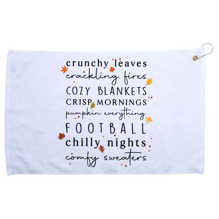 Cozy Blankets Crunchy Leaves Crackling Fires Football Grommeted Golf Towel