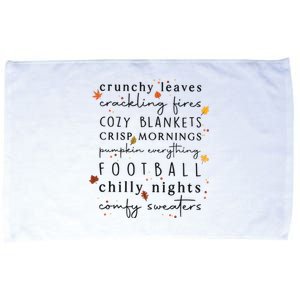 Cozy Blankets Crunchy Leaves Crackling Fires Football Microfiber Hand Towel