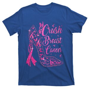 Crush Breast Cancer Awareness Bling Pink Ribbon T-Shirt