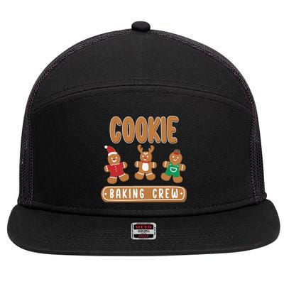 Cookie Baking Crew Christmas Gingerbread Cookie Baking Team 7 Panel Mesh Trucker Snapback Hat