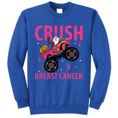 Crush Breast Cancer Awareness Monster Truck Halloween Sweatshirt