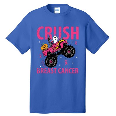 Crush Breast Cancer Awareness Monster Truck Halloween Tall T-Shirt