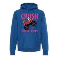 Crush Breast Cancer Awareness Monster Truck Halloween Premium Hoodie