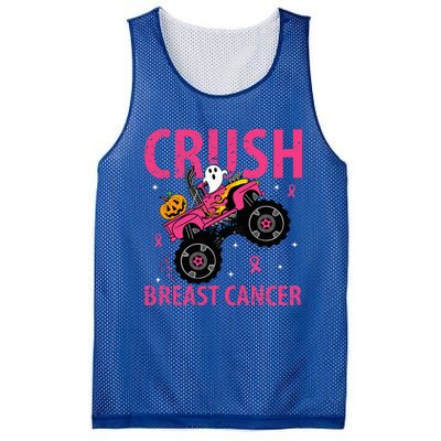 Crush Breast Cancer Awareness Monster Truck Halloween Mesh Reversible Basketball Jersey Tank