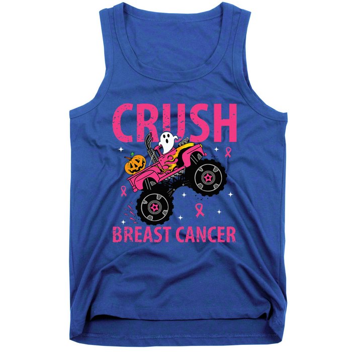 Crush Breast Cancer Awareness Monster Truck Halloween Tank Top