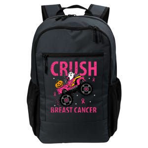 Crush Breast Cancer Awareness Monster Truck Halloween Daily Commute Backpack